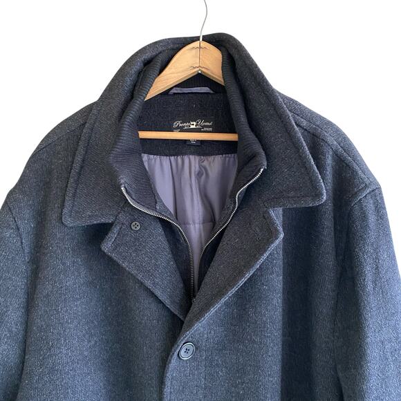 Men's 4X Wool Coat Gray PRONTO UOMO P-Coat Single-Breasted Classic Preppy Warm - Picture 6 of 16